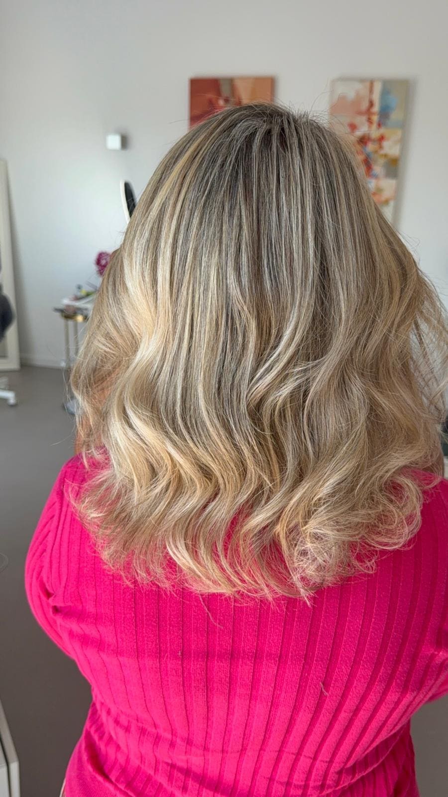 Depois — resultado de keratin extensions na L'EssenzaRosa, Almancil