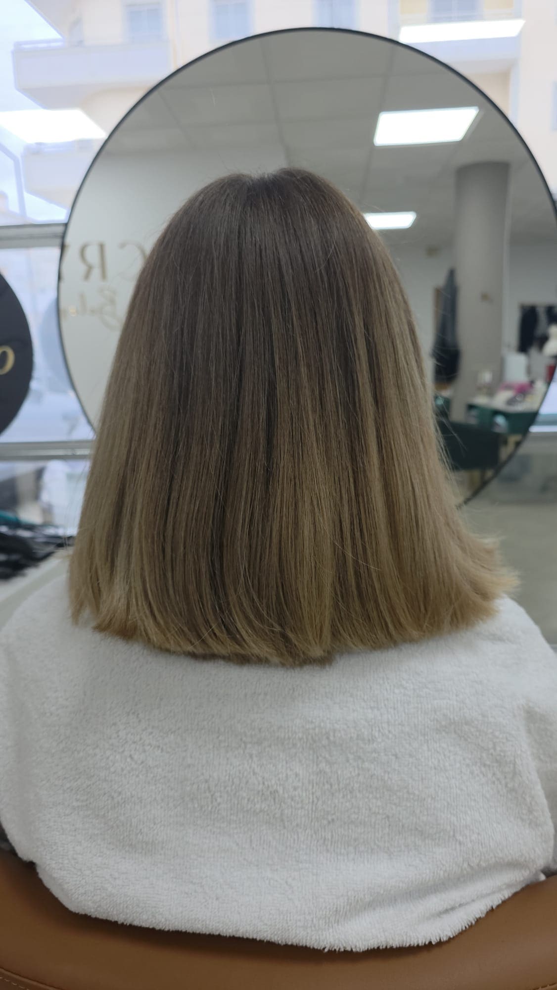 Antes — extensões Butterfly Weft por Rosana Hall, Almancil Algarve